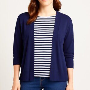 Navy Open Front Cardigan – Size XL